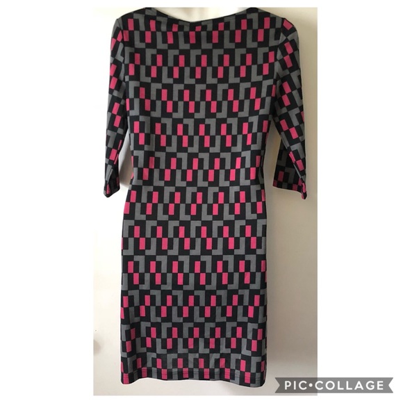 Boutique-Tracy Negoshian Marisa dress blocks print - Picture 3 of 7